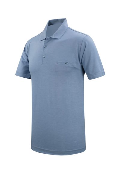 Çizgi Triko Ανδρικό μπλουζάκι Polo Neck Classic Fit με τσέπη - 5107