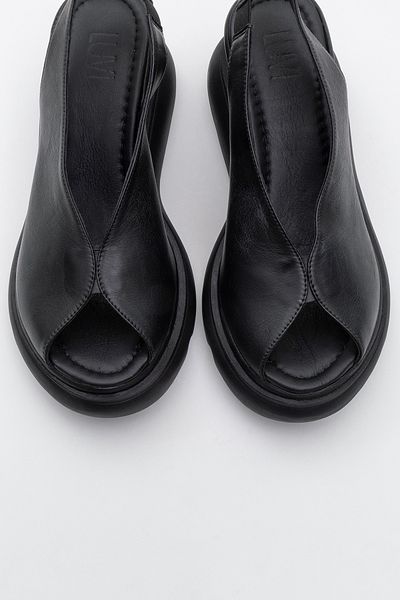 LuviShoes Sandale de damă din piele naturală SAM cu toc cu pană
