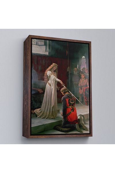 Harita Sepeti Edmund Leighton The Accolade Pictură decorativă de perete cu cadru alb