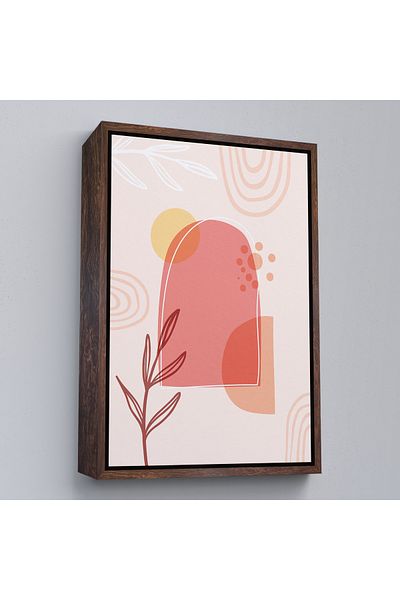 Harita Sepeti Pictură abstractă nordică cu cadru alb