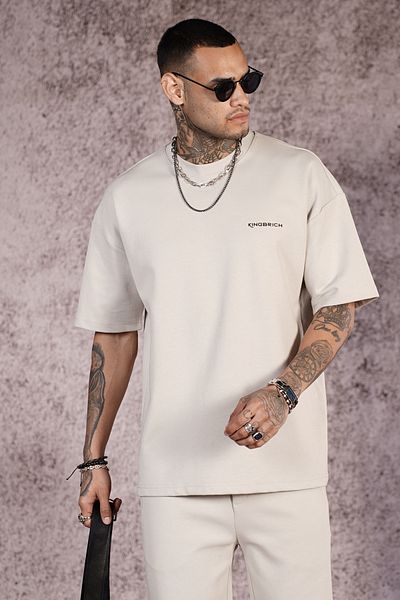 Butik Trend We Crew Neck Printed Oversize Fit Unisex T-Shirt and Shorts Set