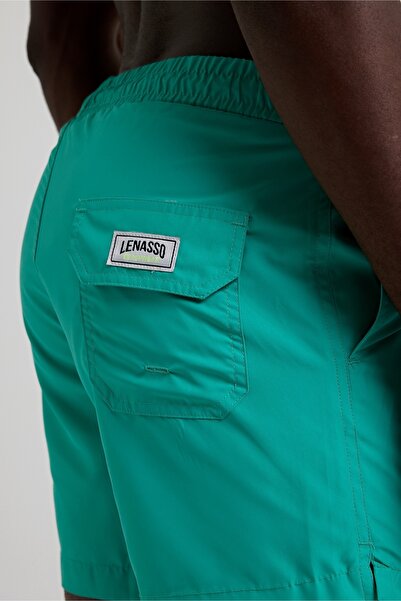 MADZEYMODA Premium Men's Lined Mint Green Swim Shorts Ls-95093