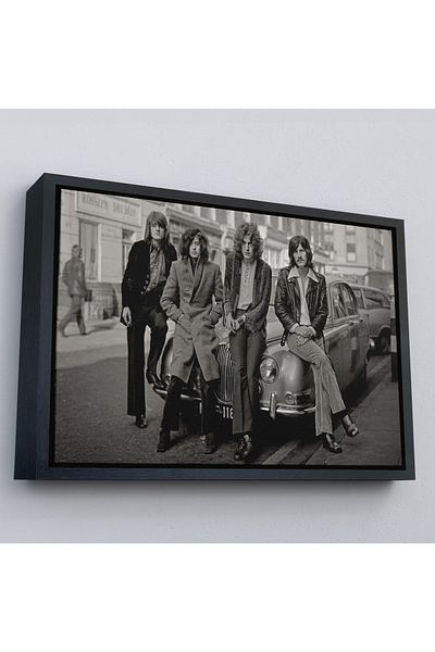 Harita Sepeti Καμβάς ζωγραφικής John Bonham με χρυσό πλαίσιο Led Zeppelin Legend's Car