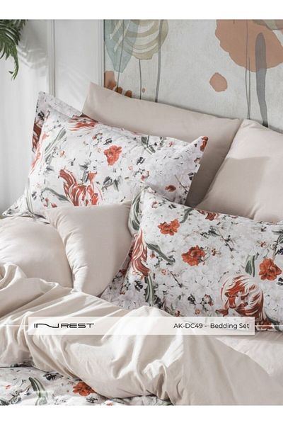 INREST طقم غطاء لحاف فردي من Angel (بدون حشوة) قطن 100% مقاس فردي 160×230 سم - 5 قطع