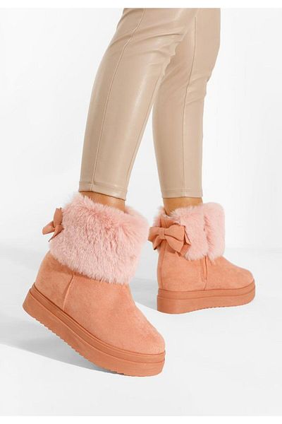 B T Shoes Cizme tip ugg roz Michi