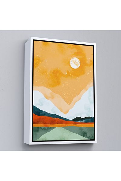 Harita Sepeti Pictură abstractă de vară cu cadru alb