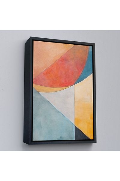Harita Sepeti Pictură cu forme abstracte nordice moale cu cadru auriu