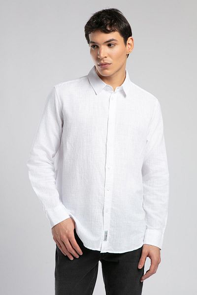 Lee Cooper Ketsa Men's Sleeve Woven Shirt White