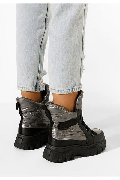 B T Shoes Women's gray fur boots Esterra