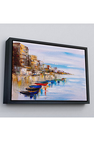 Harita Sepeti Crna uokvirena zidna slika sa portretom Mikonosa