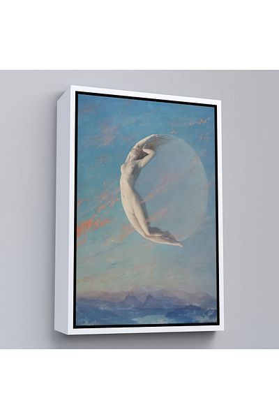 Harita Sepeti Pictură „Selene” a pictorului francez Albert Aublet cu cadru alb