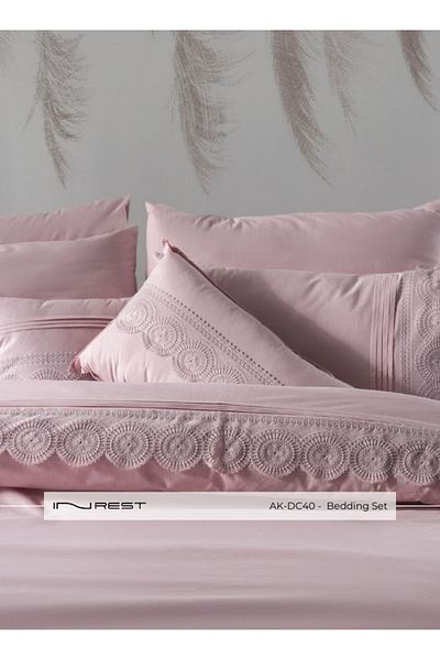 INREST Lowry Single Duvet Cover Set (Without Filling) Cotton 100% Single Size 160x230 cm - 5 Pcs