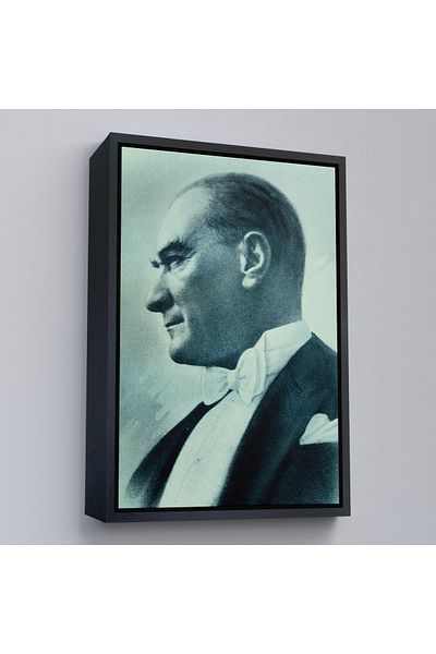 Harita Sepeti Pictură portret Ataturk cu cadru de aur Mustafa Kemal Ataturk Pictură decorativă pe pânză dreptunghiulară