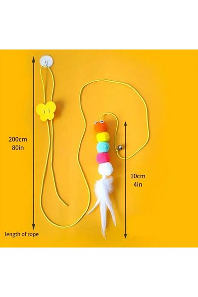 jetfast Elastic Adhesive Multicolor Cat Play Rod Training Toy
