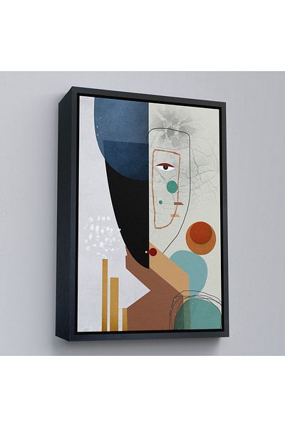 Harita Sepeti Pictură abstractă colorată pentru femei cu cadru auriu