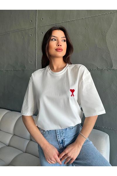 YouLikeButik Tricou cu broderie Heart A