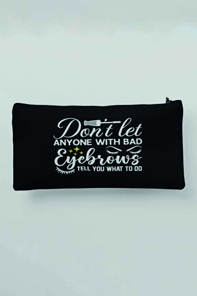 qoeuyl boutique Чорна тканинна косметичка - пенал-гаманець