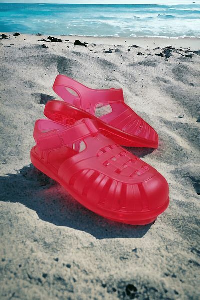 İmerShoes Γυναικεία Παιδικά Κόκκινα Παπούτσια Θάλασσας Beach Pool Gel Look Αντιολισθητική Σόλα Σανδάλια 309