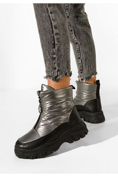 B T Shoes Women's gray fur boots Fergie