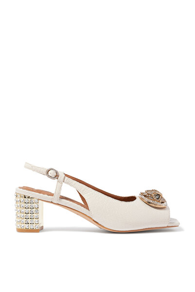 Kurt Geiger Chelsea 60 Block Heel Sandals - Light Beige