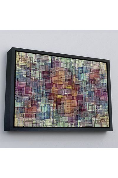 Harita Sepeti Pictură în ulei abstractă în cadru auriu Aspect pictură decorativă pe pânză