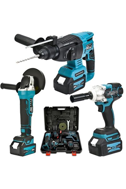 prohummer Akülü 58vf Ultra 3lü Set Kırıcı Delici Hilti Taşlama ve Somun Sökme...
