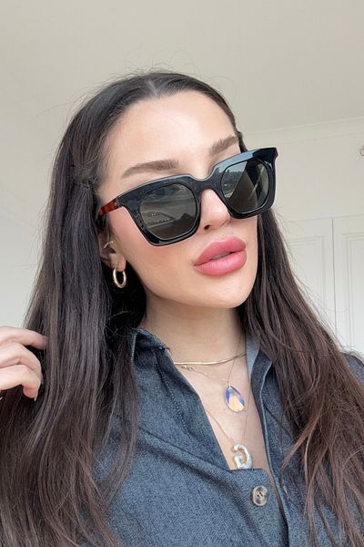REN EYEWEAR Selina Cornered Black Sunglasses 2025 Women's Modern New Season Ren Eyewear