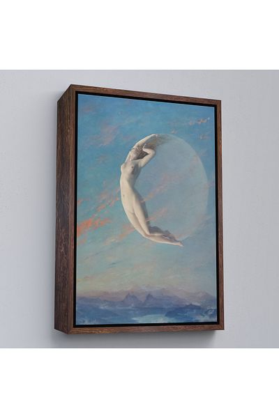 Harita Sepeti Pictură „Selene” a pictorului francez Albert Aublet cu cadru alb