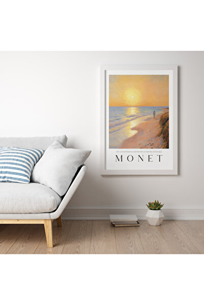 Norddesign Çerçeveli Poster Tablo Duvar Dekorasyonu - Ressam Serisi Claude Monet - 14
