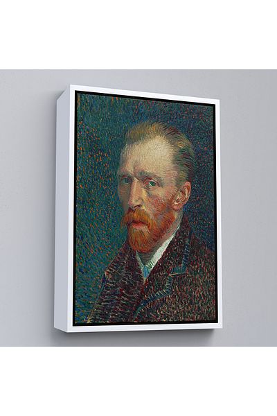 Harita Sepeti Portretul lui Vincent Van Gogh cu cadru alb 1887 Pictură pe pânză