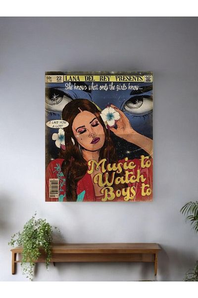 Major Selection Tablou din lemn Lana Del Rey 20 x 30 cm Model 14