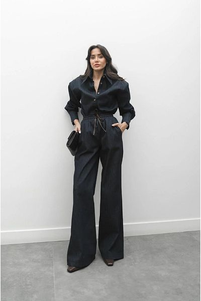 My Blog Navy Blue Bonn Shirt Pants Denim Suit - 901115