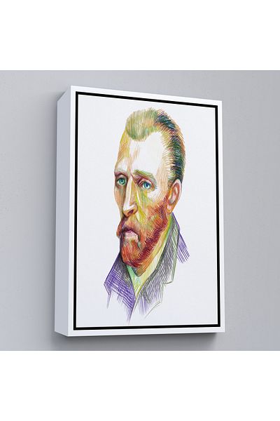 Harita Sepeti Vincent Van Gogh Pictură Decorativă Pe Pânză Cu Cadru Alb