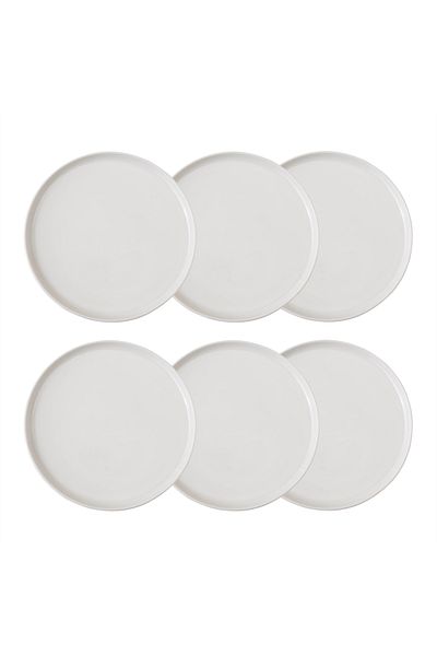Mudo Home Ephesus White Cake Plate Set 6 Pieces -20Cm