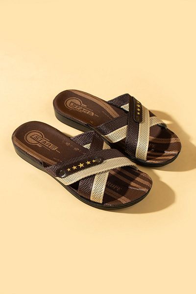 Pembe Potin Brown Men's Daily Slippers Sea Beach Pool Bathroom Work Slippers Washable No Smell Lightweight Slippers