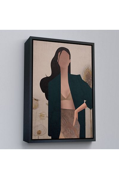 Harita Sepeti Pictură abstractă colorată pentru femei cu cadru auriu