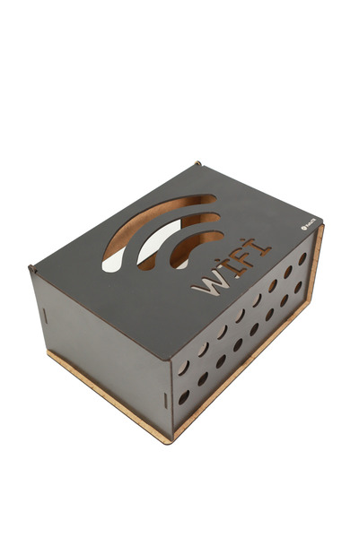 kutuTR Black Decorative Modem Storage Box - Wifi Functionality