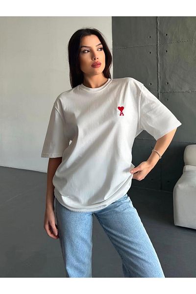 YouLikeButik Tricou cu broderie Heart A