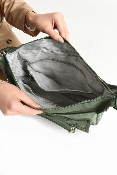 Çanta Trend Ultra-Light Waterproof Multi-Pocket Shoulder Bag Green (Model: 571-5D)