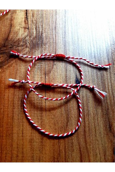 BAE ATOLYE Red White Martenchia String Bracelet - Pack of 2