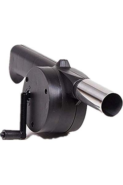 Generic Manual Outdoor BBQ Fan: Hand crank air blower for quick fire starting in grills, campfires, and etc.