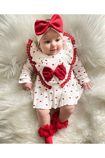 gros shop Red Heart 100% Cotton Newborn Bandana Romper Salopet Set