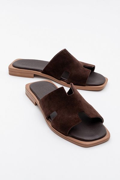 LuviShoes Canapea din piele maro Accumulation Merit