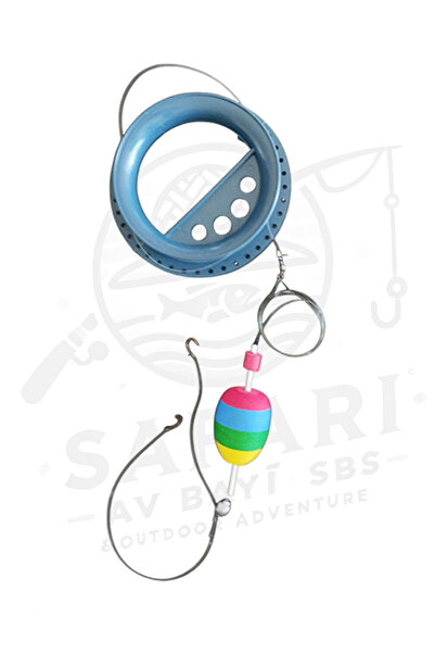 SAFARİ AV BAYİ SBS Kasnaklı Şamandıralı Olta Takımı - 2 İğneli Mantarlı Kurşunlu El Oltası Hazır Takım