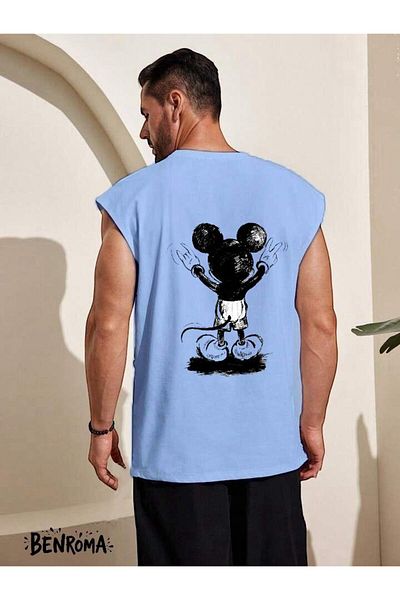 BENROMA 1 produs pentru achiziții de 6 sau mai sus este un tricou fără mâneci imprimat cu personaj de desene animate