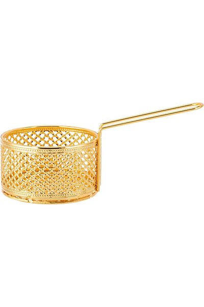 AKDC Fries Basket 9Cm X 9Cm X 5Cm Gold