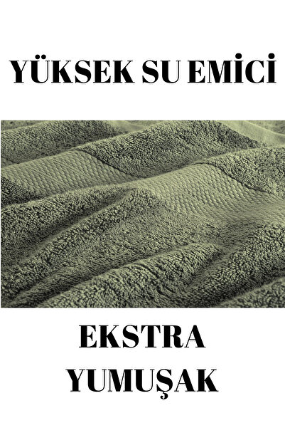 KAYABEY HOME Haki Два великі рушники для ванної кімнати 100% бавовна М'який рушник для душу та тіла З лінійним візерунком 90 X 150 см