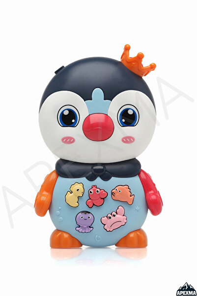 Apexma Oyuncak Işıklı Sesli Müzikli Penguen Bebek Piyanosu - Eğitici Işıklı Müzikli Bebek Piano