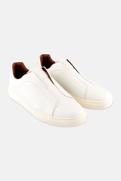 Algspar Men Slip On Casual Shoes, White
