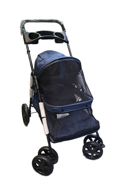 Tommy Pet Stroller 74,5X46,5X97,5Cm Navy Blue Max 15kg